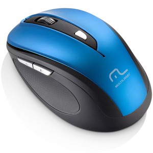 Mouse sem Fio 2.4 Ghz Comfort USB 6 Botões Azul - Multilaser